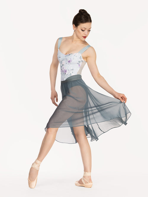 Chiffon Rehearsal Skirt Blue Agave RTW