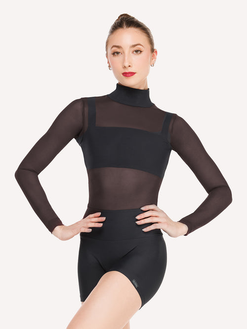 Ashley Thong Bodysuit Black Mesh NS RTW