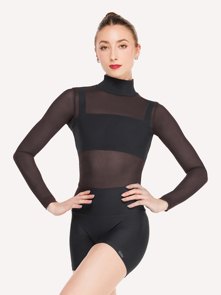 Ashley Thong Bodysuit Black Mesh NS RTW