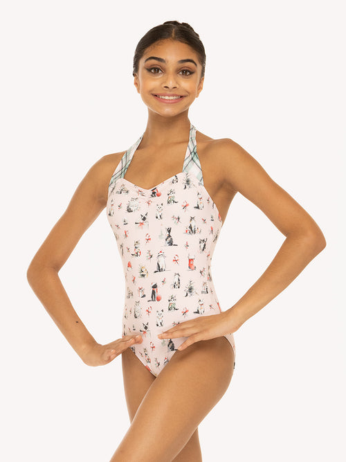 Caitlin Leotard Christmas Cats Kids RTW (Pre-Order)