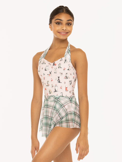 Hipster Skirt Pink Plaid Mesh Kids RTW (Pre-Order)