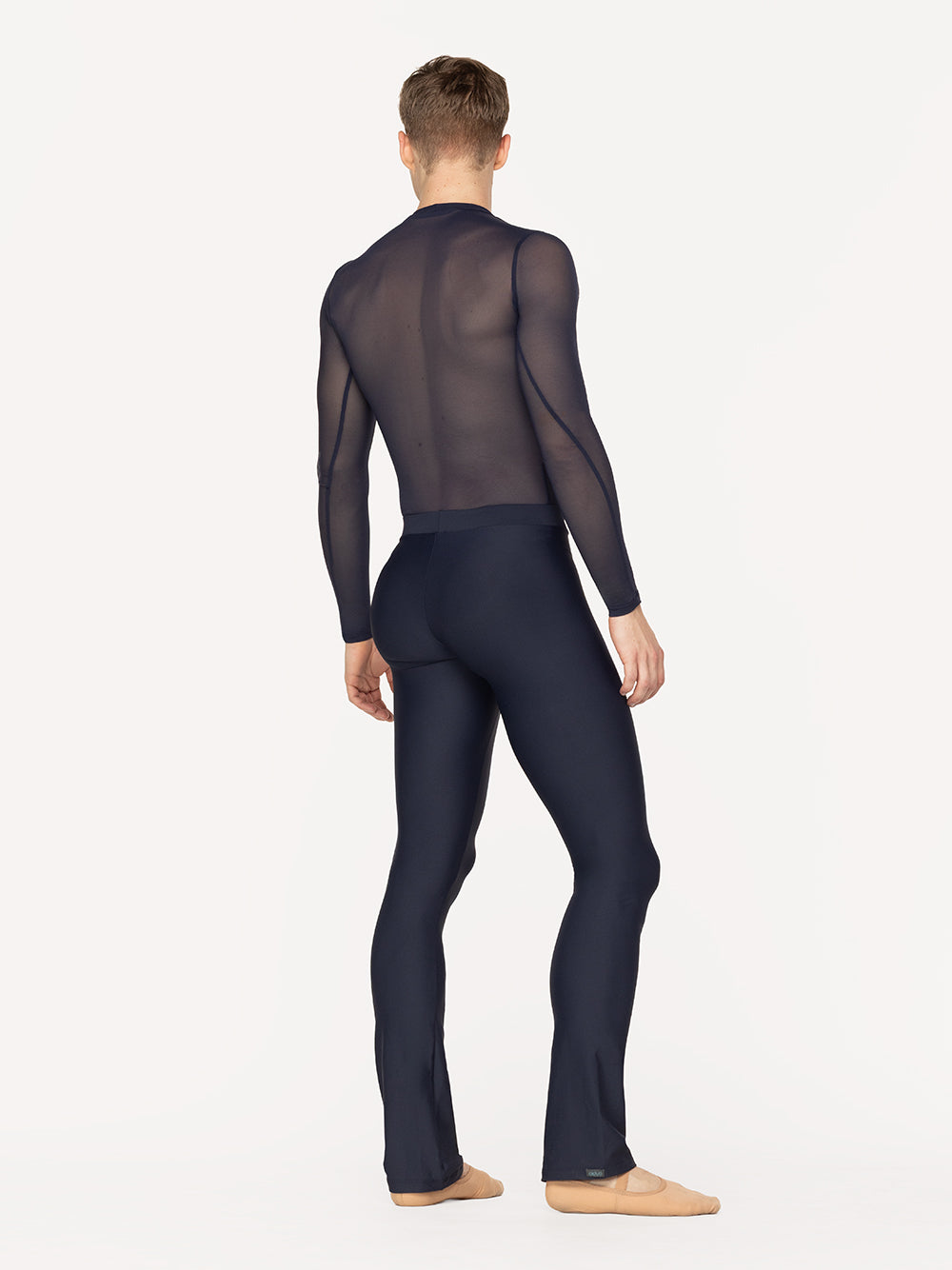 Eleve Dancewear Gabe Leotard in Eclipse Mesh color, back view. 