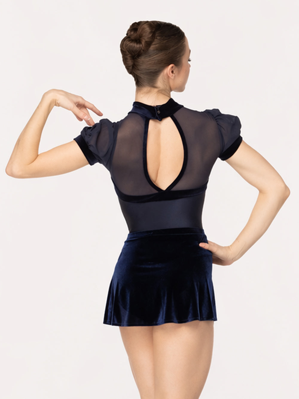 Eleve Dancewear Grace Leotard in Eclipse Color, back detail view