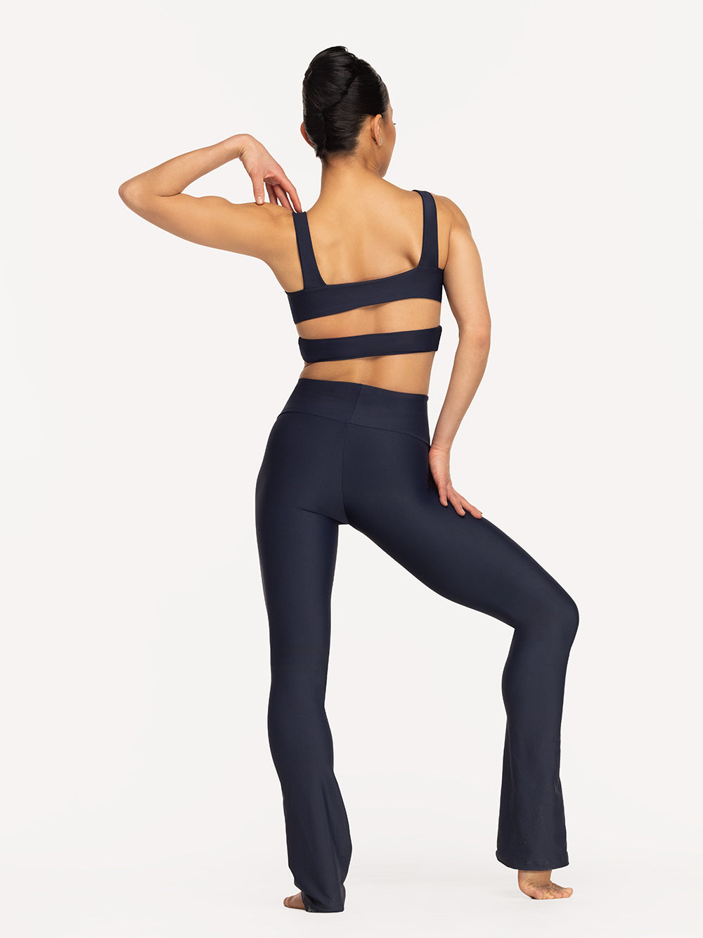 Eleve Dancewear Kammi Tights in Eclipse color, back view. 