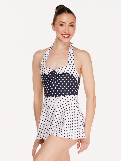 Flare Skirt White Polka Dot RTW