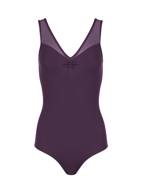 Luma Dance Ballet 3 & Middle School Fabiola Leotard Eggplant Mesh
