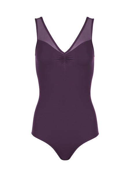 Luma Dance Ballet 3 & Middle School Fabiola Leotard Eggplant Mesh
