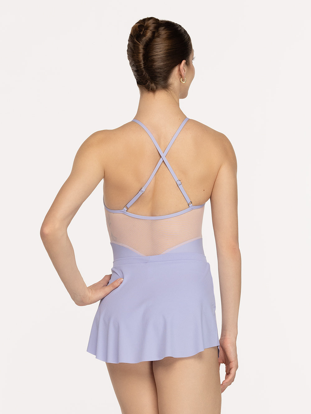 Eleve Dancewear Ebony Leotard in Flower Toss print, detail back view