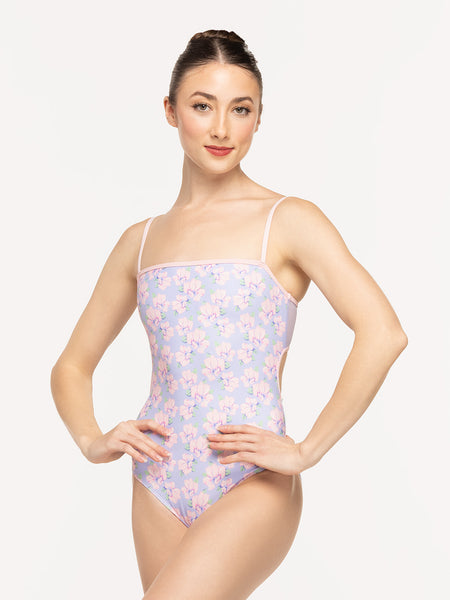 Eleve Dancewear Helena Leotard in Flower Toss print, front view