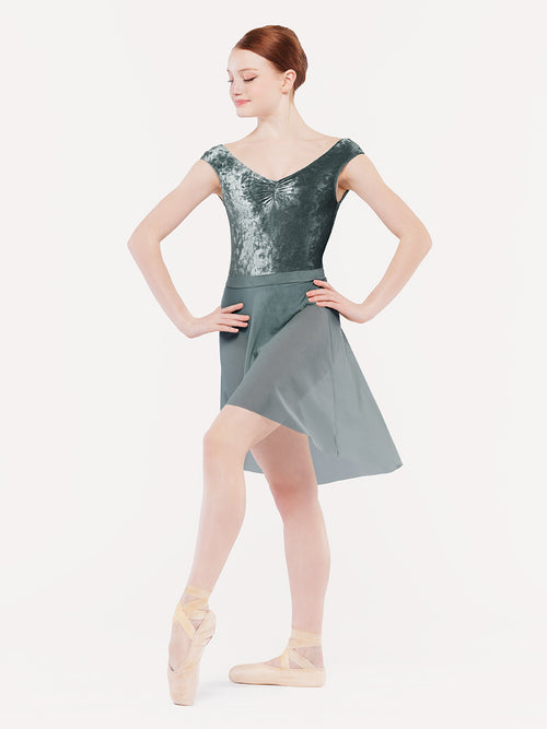 Mid High-Low Skirt Blue Agave Mesh Kids RTW