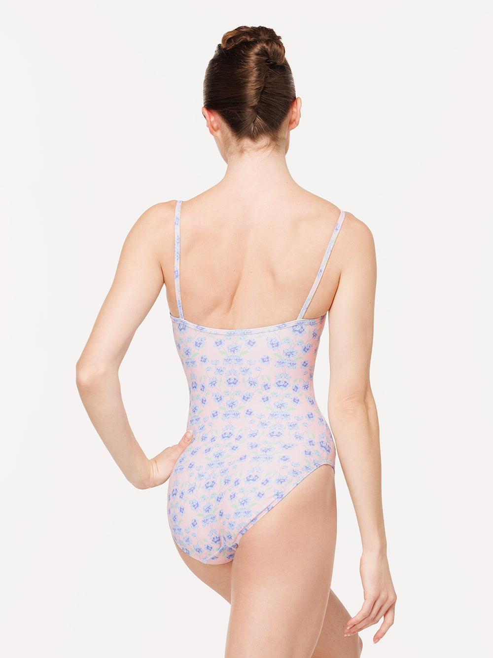 Eleve Dancewear Cassandra Leotard in Garden Dance print, back view