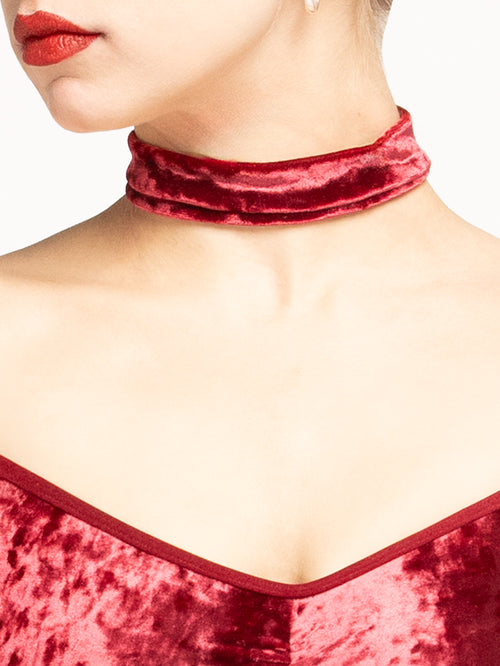 Choker Vampire Crushed Velvet RTW