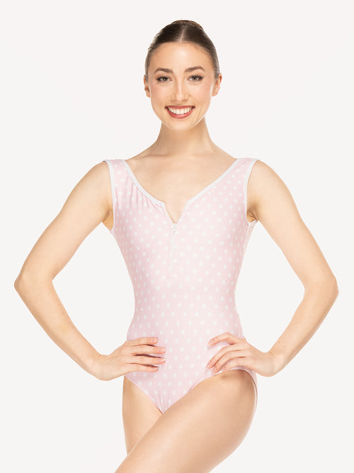 Chelsea Leotard Light Pink Polka Dot RTW