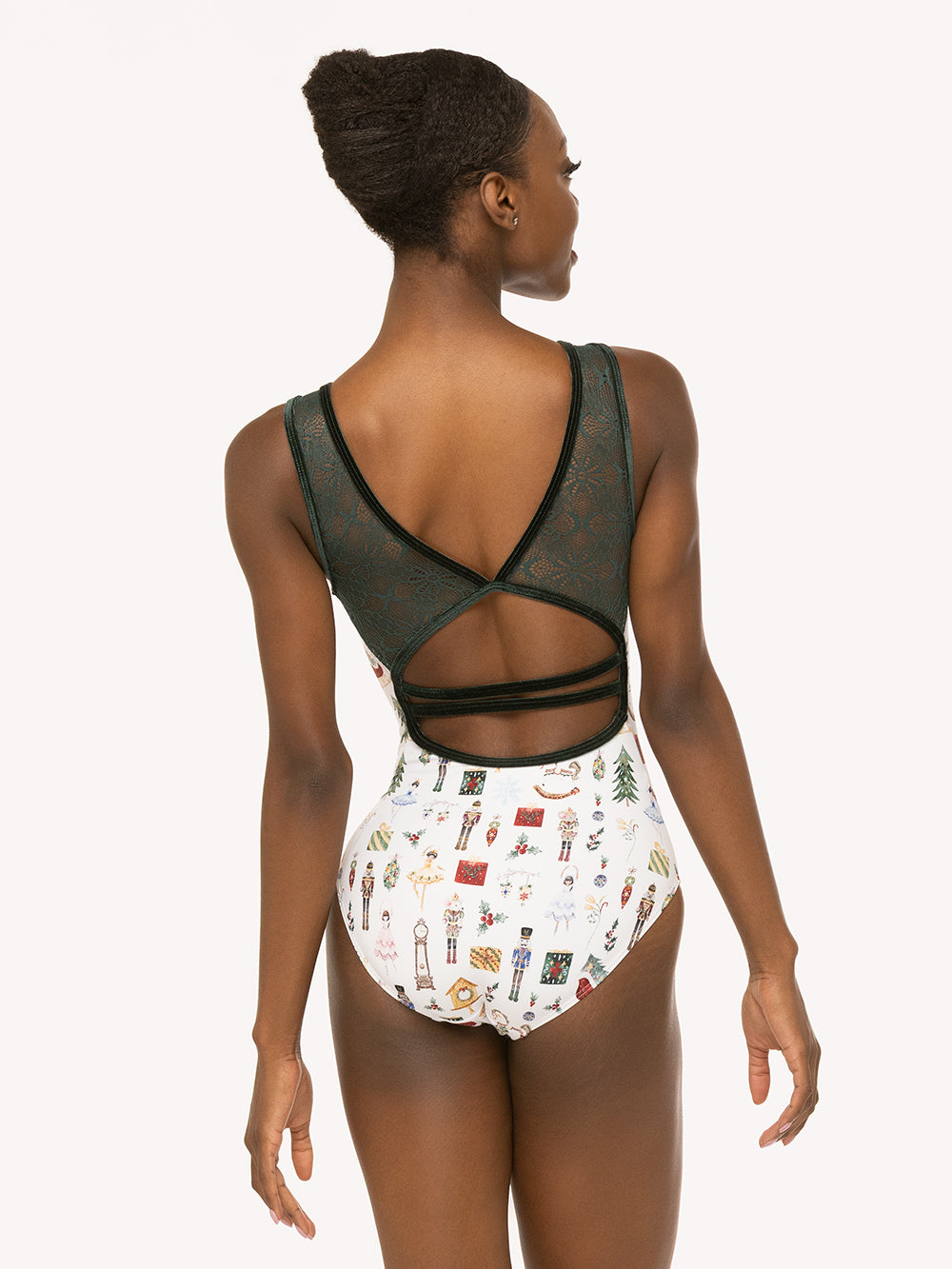 Eleve Dancewear Louise Leotard in Nutcracker Fantasy print, back view