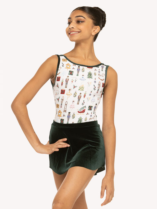 Tulip Skirt Dark Forest Velvet RTW