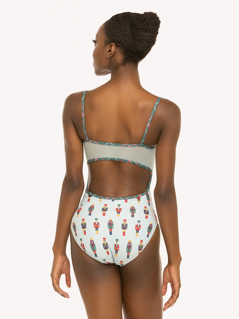 Eleve Dancewear Helena Leotard in More Nuts print, back view