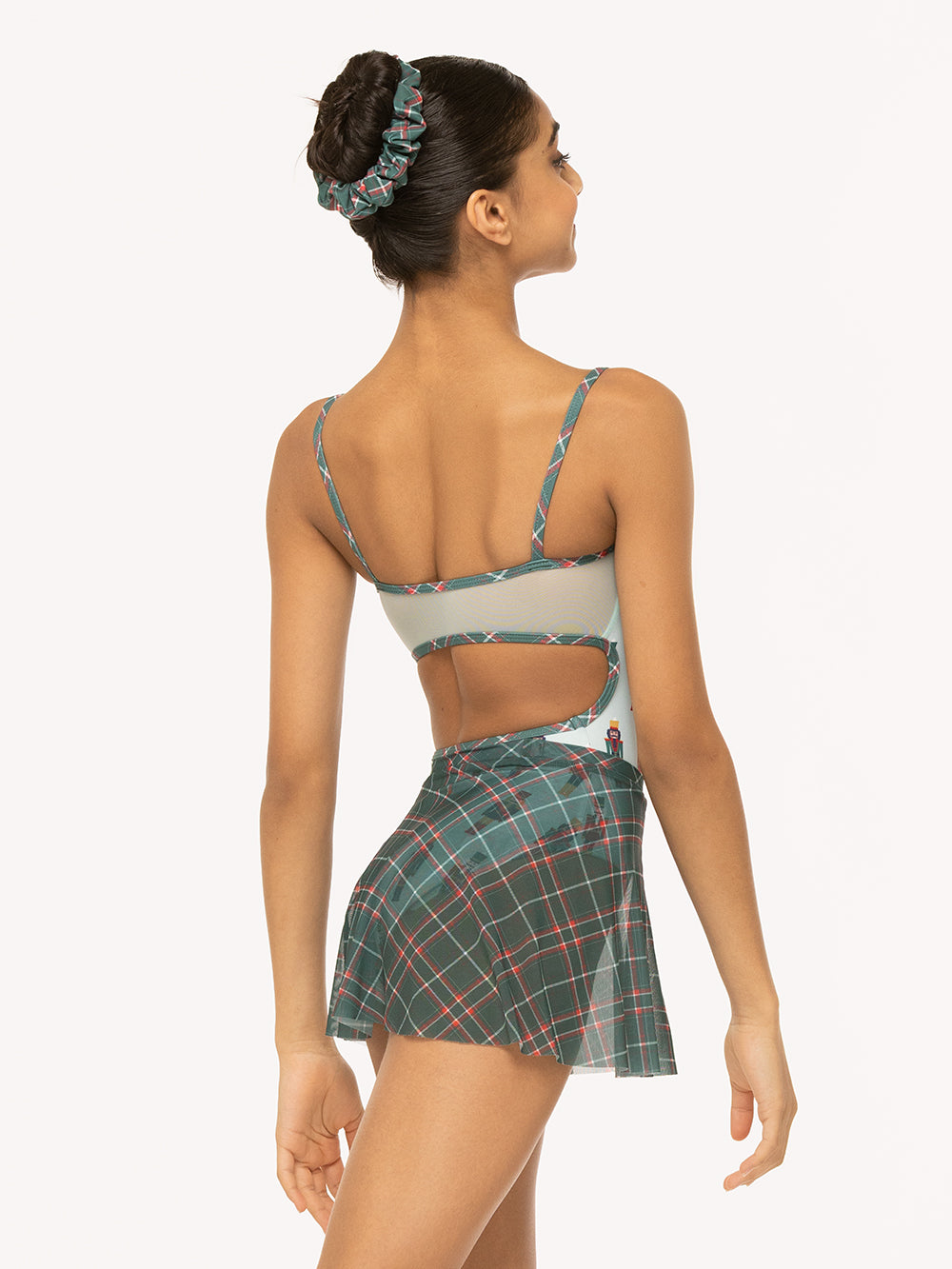 Eleve Dancewear Helena Leotard Kids in More Nuts print, detail back view