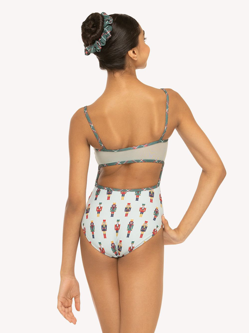 Eleve Dancewear Helena Leotard Kids in More Nuts print, back view