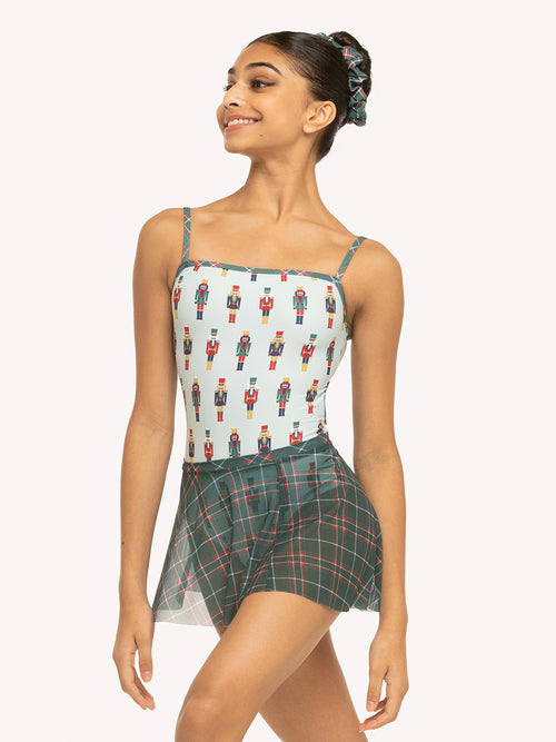 Flare Skirt Green Plaid Mesh Kids RTW (Pre-Order)