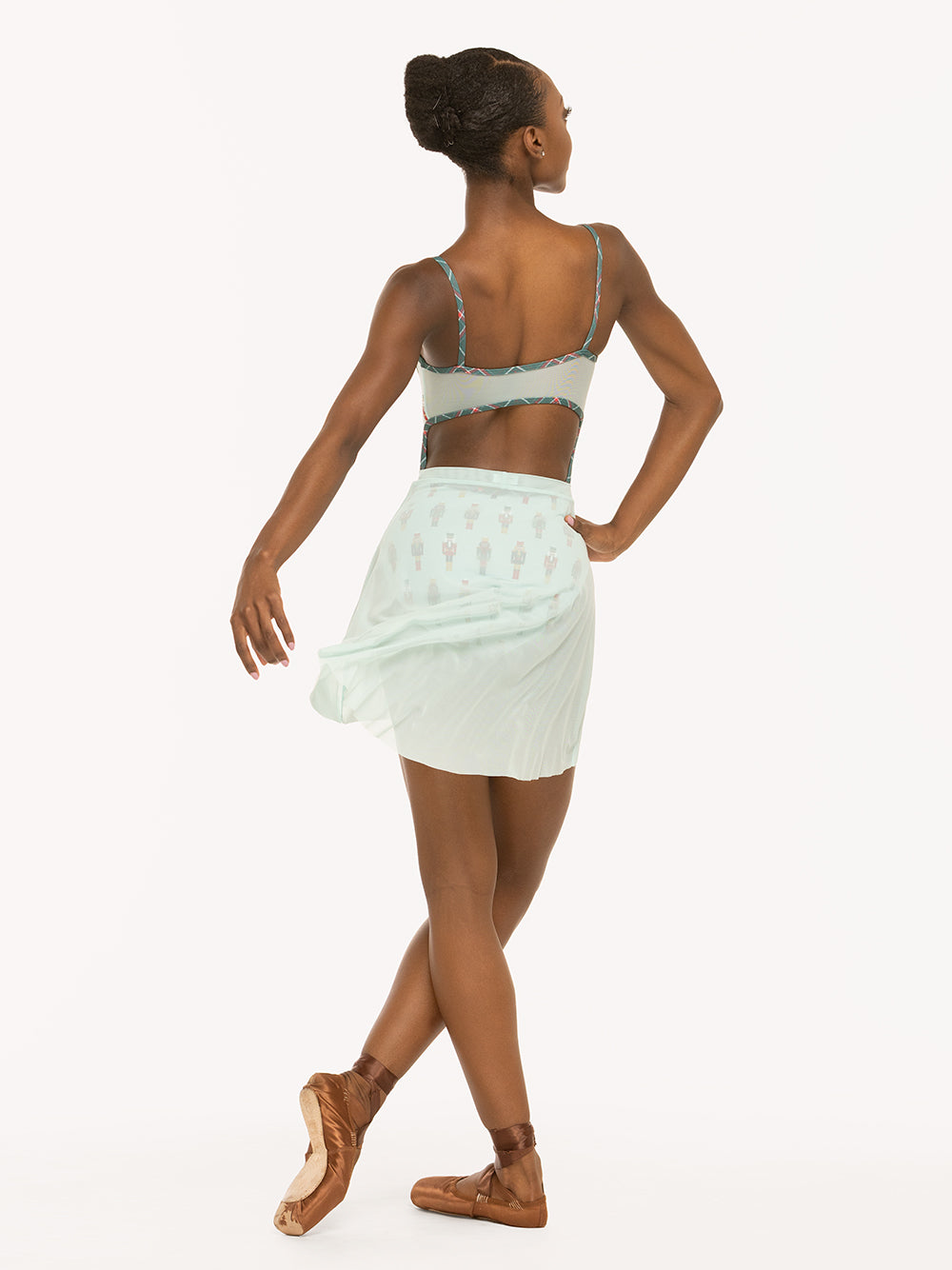 Eleve Dancewear Helena Leotard in More Nuts print, detail back view