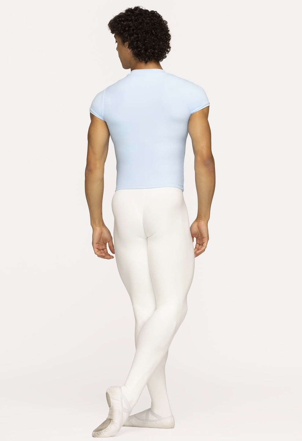 Eleve Dancewear Ryan Tights in Stage White color, back detail view