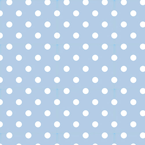  True Blue with White Polka Dots