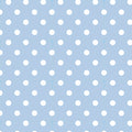  True Blue with White Polka Dots