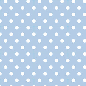  True Blue with White Polka Dots