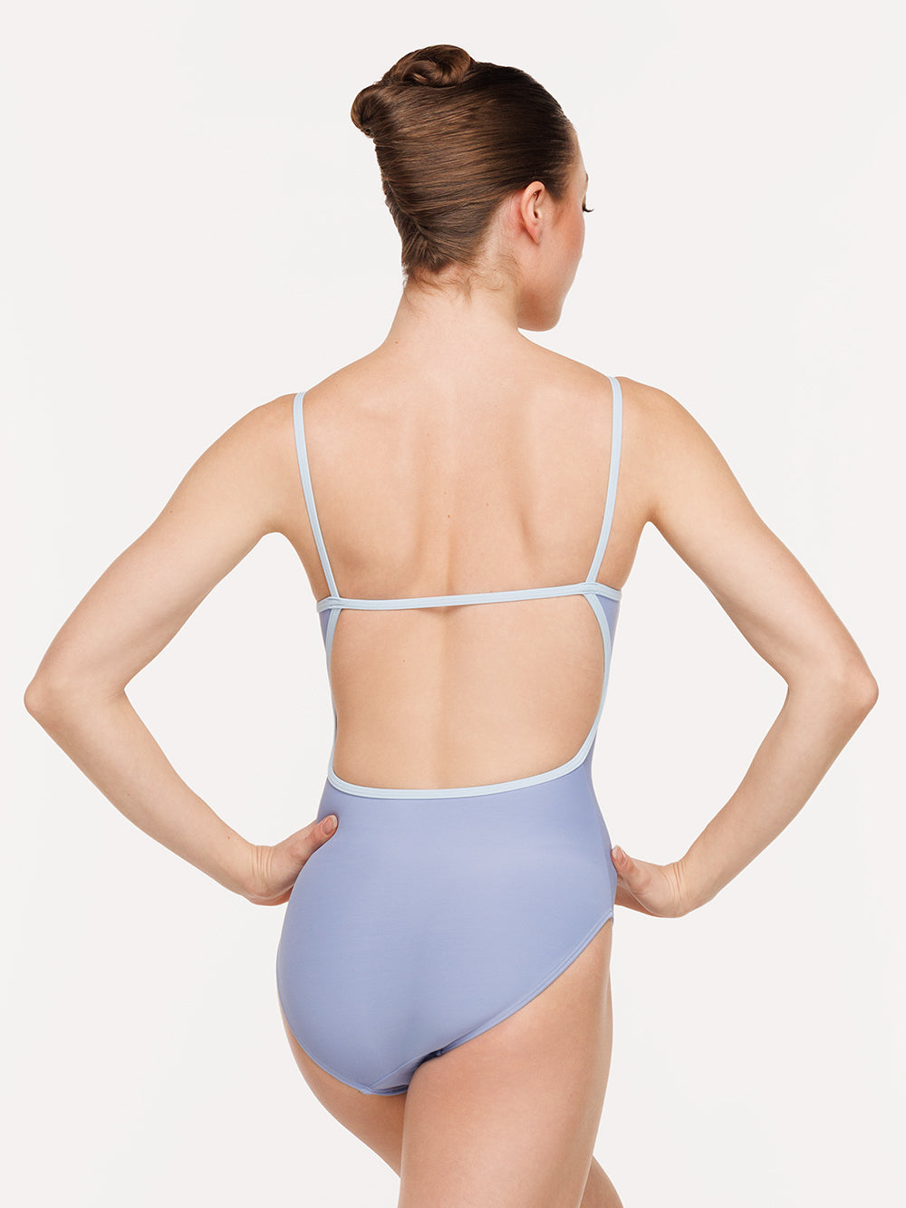 Eleve Dancewear Candy Leotard in Twilight color, back view
