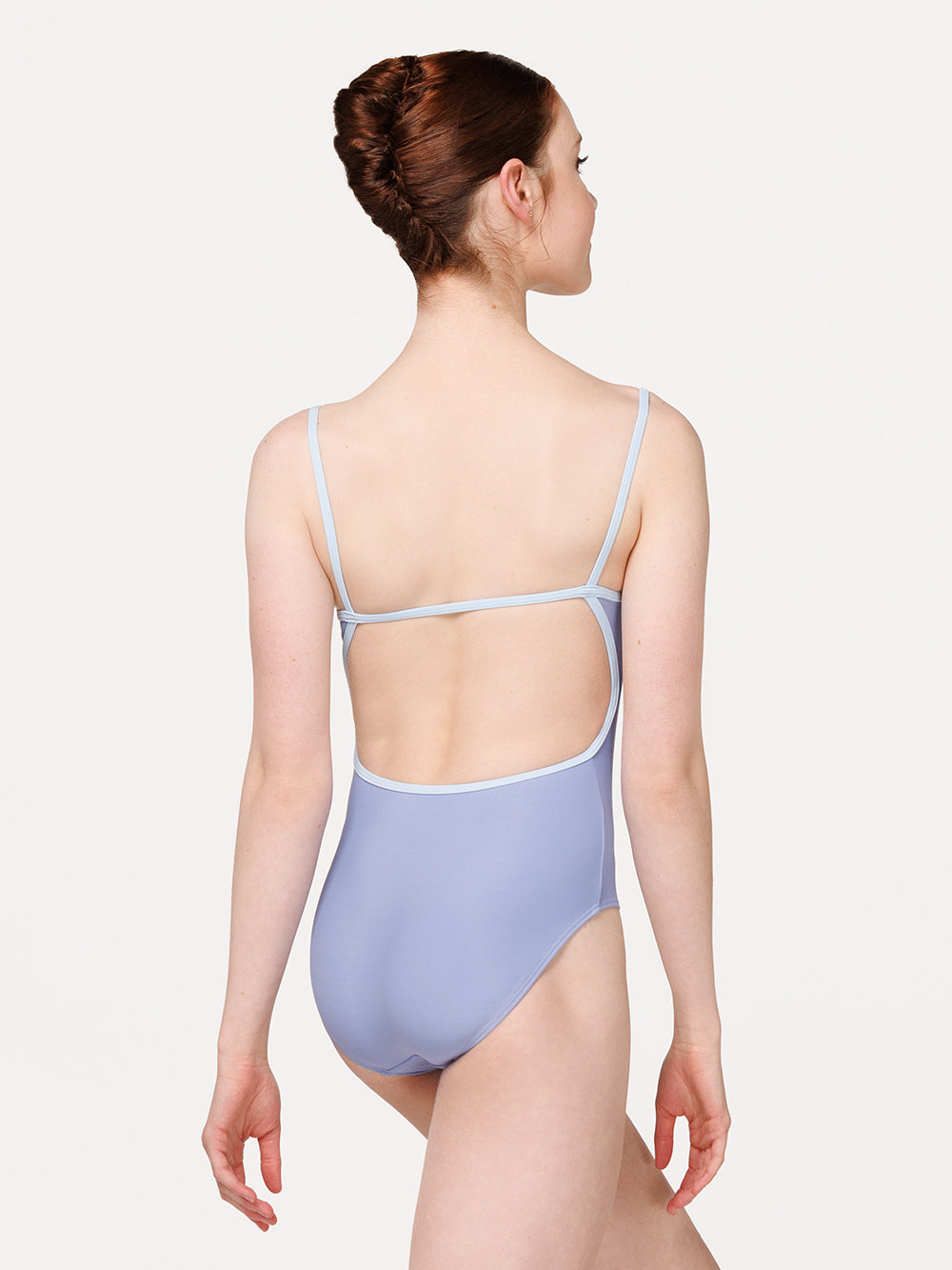 Eleve Dancewear Candy Leotard Kids in Twilight color, back view
