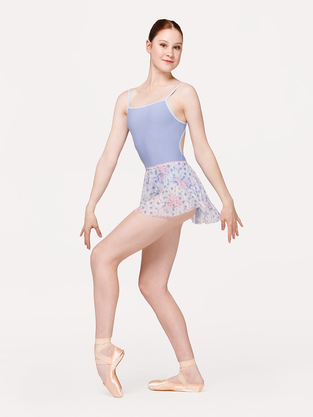 Eleve Dancewear Candy Leotard Kids in Twilight color, front detail view