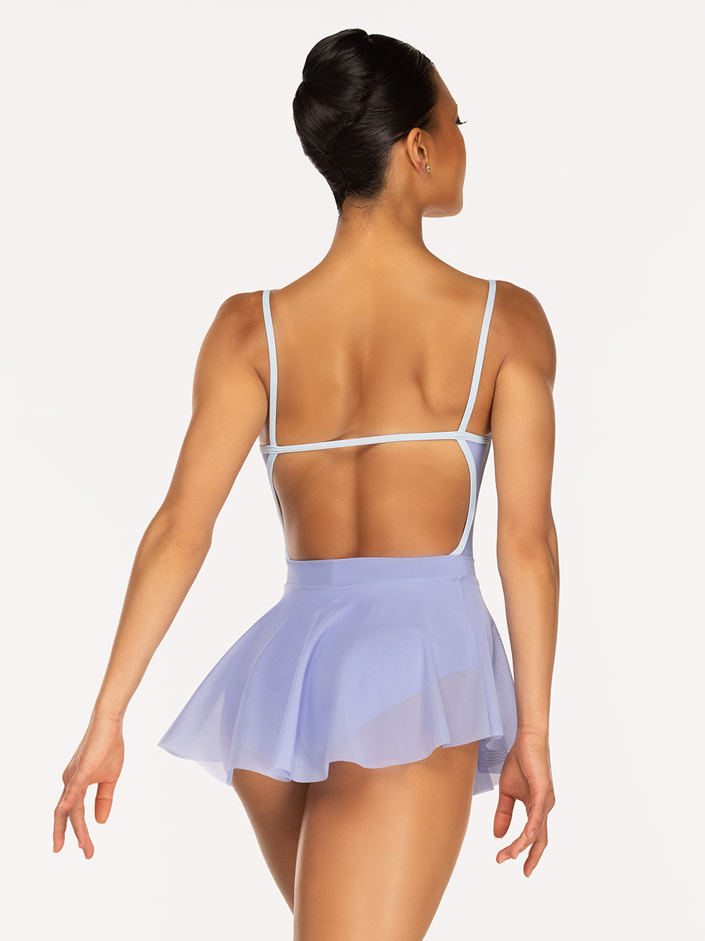 Eleve Dancewear Hipster Skirt in Twilight Mesh color, detail back view