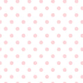  White with Light Pink Polka Dot