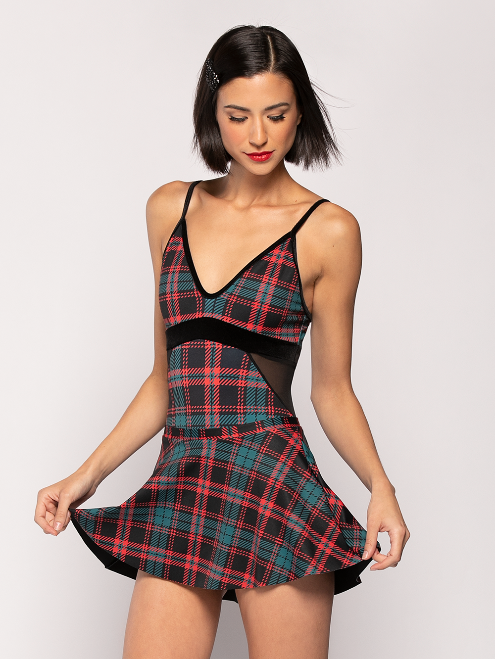 Flare Skirt Holiday Plaid RTW Elev Dancewear