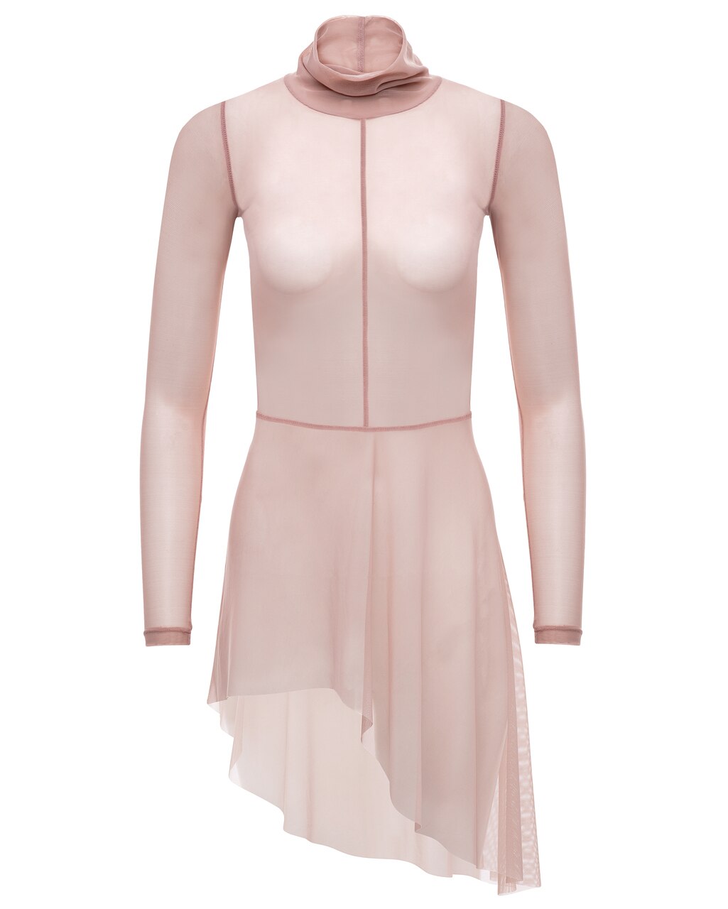 Custom Asymmetrical Dress - Mesh Asymmetrical Dress With Zipper Custom Asymmetrical Dress - Mesh Asymmetrical Dress With Zipper