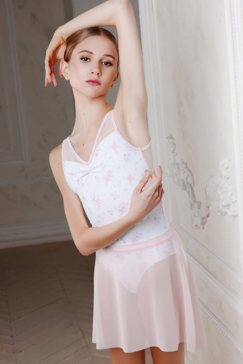 Short High-Low Skirt Light Pink Mesh RTW