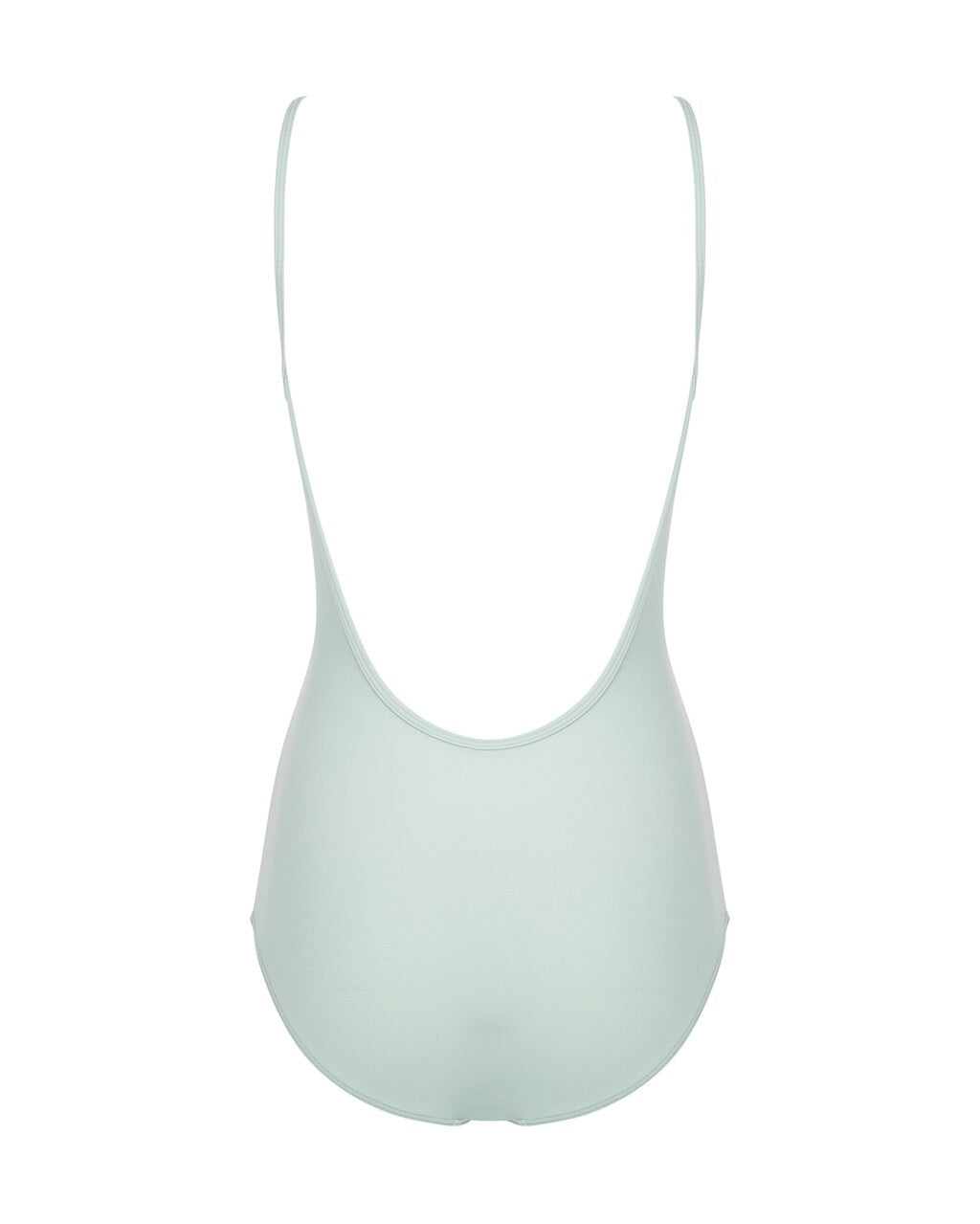 Back of V-neck camisole style leotard