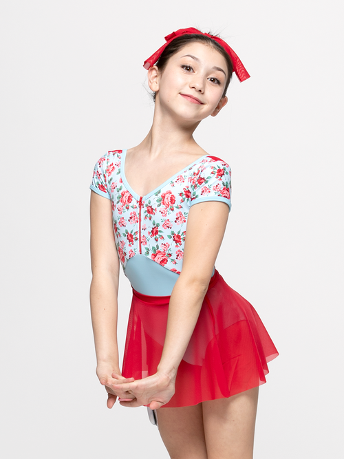 Flare Skirt Kids Red Mesh RTW