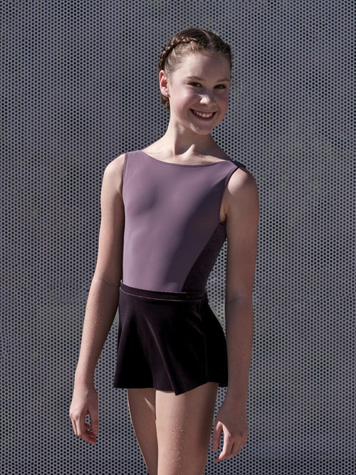 Tulip Skirt Kids Deep Mauve Velvet RTW